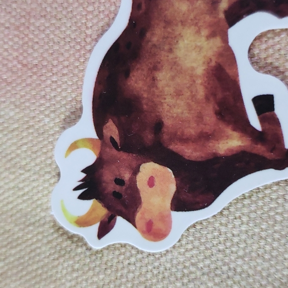 (Q) Bull Sticker Western Farmhouse Decor Cow Cattle - Picture 2 of 4